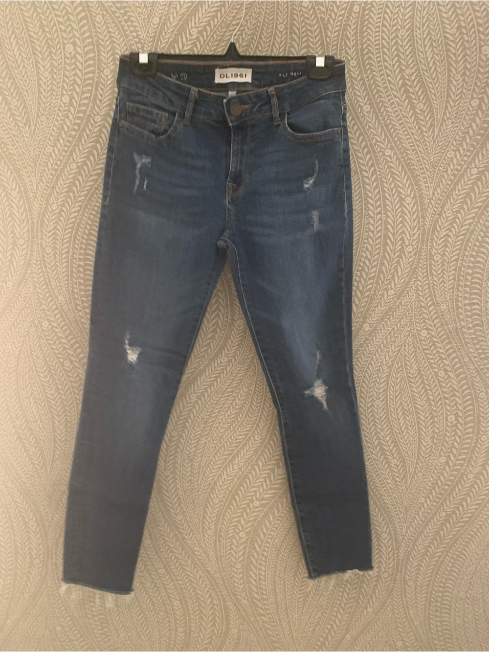 DL1961 Women's Blue Distressed Skinny Jeans